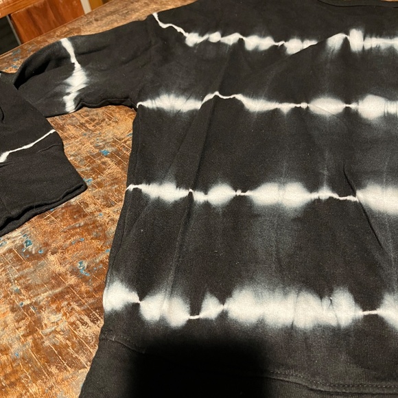 NWT Sundry For EVEREVE BLK Tie Dye Off the Shoulder Sweatshirt Wm 0(SM) LS Soft - Picture 12 of 15